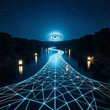 江灯浮夜