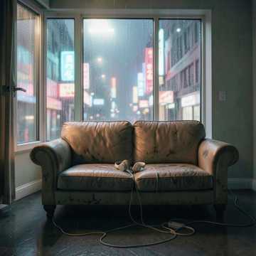 旧沙发等雨停