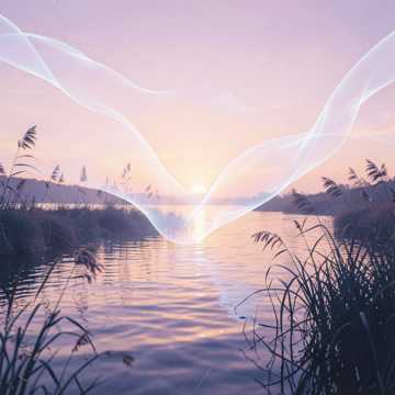 河堤夕阳