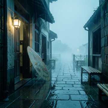 烟雨墨染 月满西楼