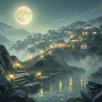 鳌山月色浸风檐