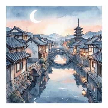 墨画小城