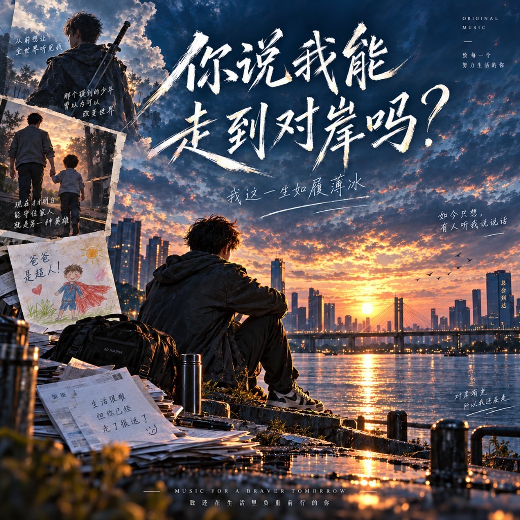 你说我能走到对岸吗？