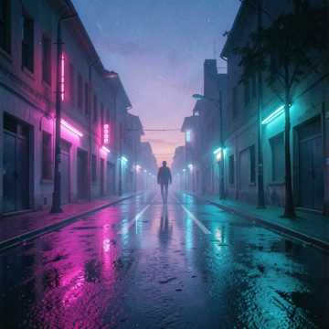 霓虹背面影
