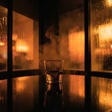烟嗓摇晃空酒杯