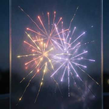 玻璃窗烟花