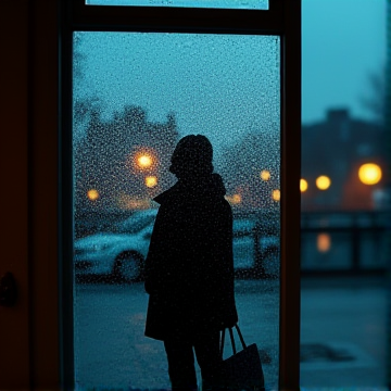 玻璃窗上的雨痕