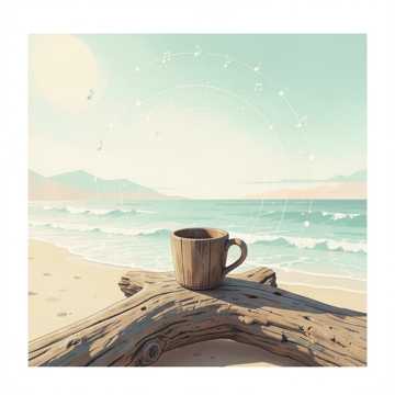 海边冷咖啡