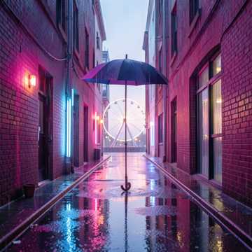 霓虹雨巷