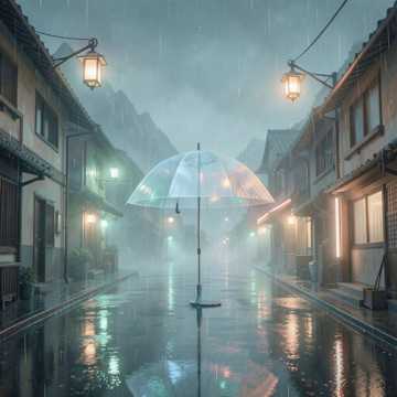 撑伞的烟岚