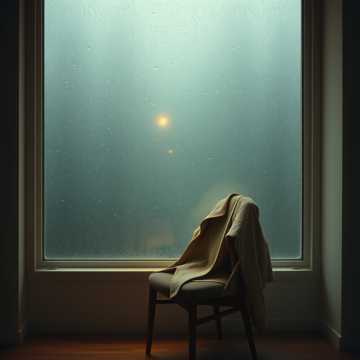 落地窗的雨痕