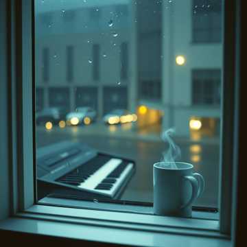 雨敲玻璃信