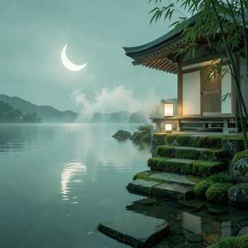月光沏茶