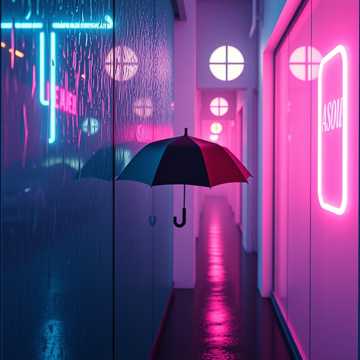 雨湿的窗影