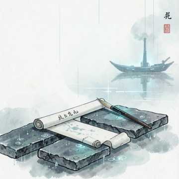 石绿潮落