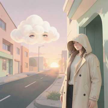 她耳边柔软的云