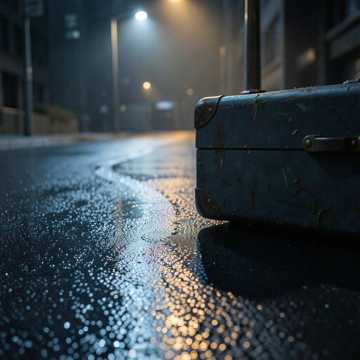 行李箱碾过月光
