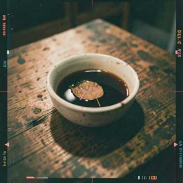 茶碗里漂着半片枯叶-版本2