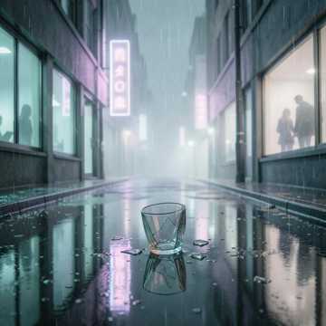 雨碎空杯