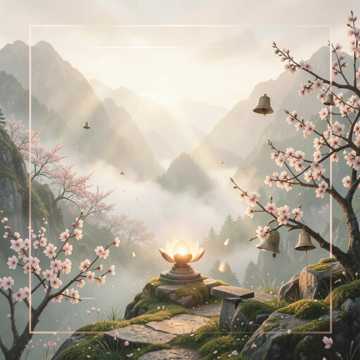 雾散时春山初醒