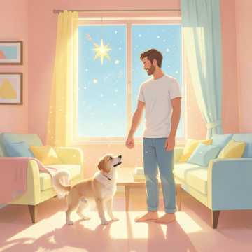 小狗摇晃的甜梦