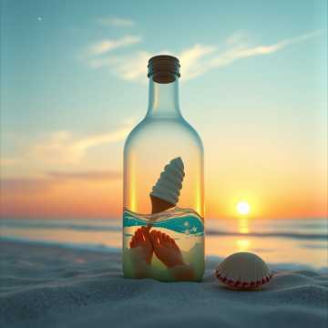 玻璃瓶装夏天
