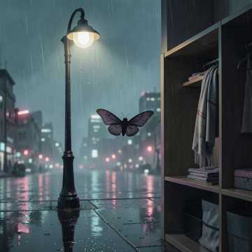 雨中飞蛾