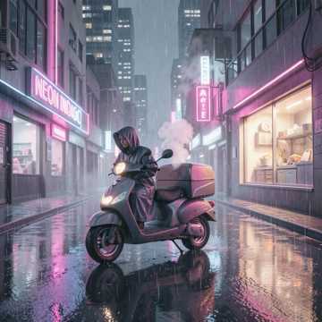 雨里拧紧的油门