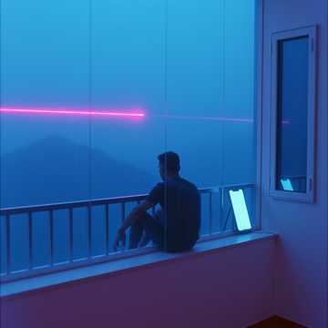 雨迹满窗