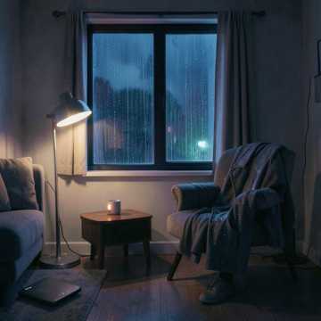 雨碎落地灯