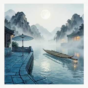 油纸伞下