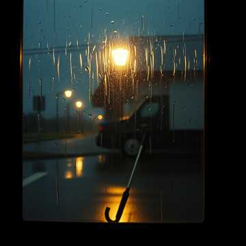 旧窗台的雨声