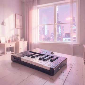 旧钢琴键上的雨