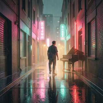 霓虹灯影里的跫音