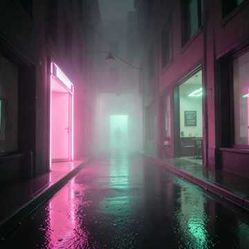 霓虹路灯倒数