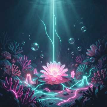 深海逆光花