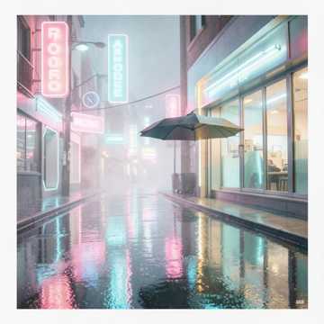 霓虹雨街