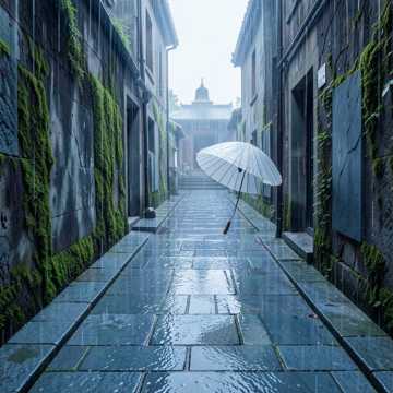 青石板烟雨