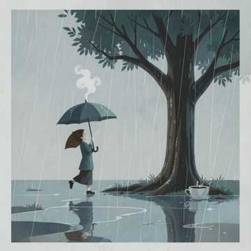伞下的树