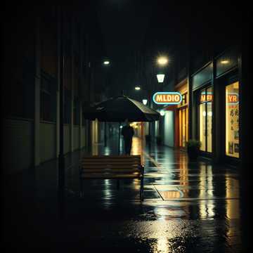 雨巷长椅