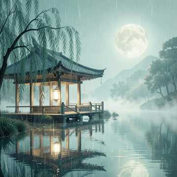 疏桐听雨
