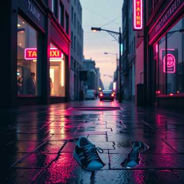 霓虹碎在鞋跟下