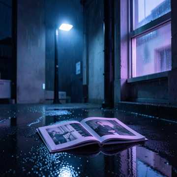旧时街灯照冷雨