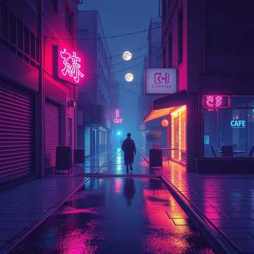 霓虹未眠的街