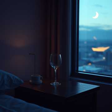 空酒杯里的月光