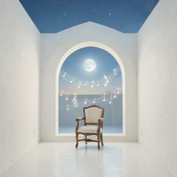 晚风里的白色庭院