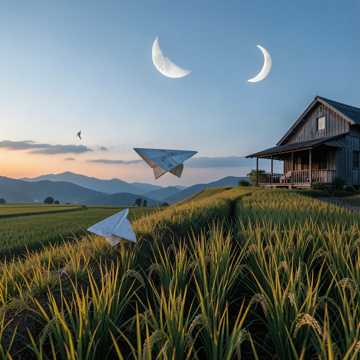 纸飞机田埂