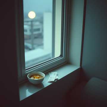 窗台上的半碗月光