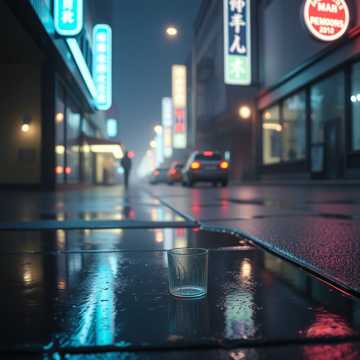 雨碎空杯