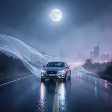 秋夜长空夜行车